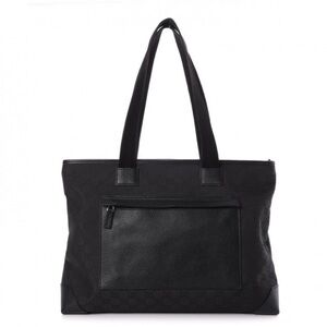 Gucci Black Leather-Trim Tote
